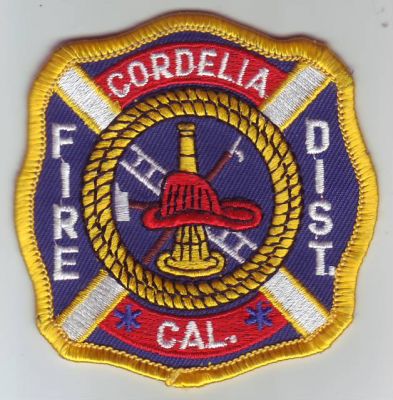 Cordelia Fire Dist (California)
Thanks to Dave Slade for this scan.
Keywords: district