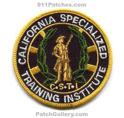 California Specialized Training Institute CSTI Patch (California)
Scan By: PatchGallery.com
Keywords: c.s.t.i. hazardous materials hazmat haz-mat fire department dept. criminal justice homeland security emergency management em