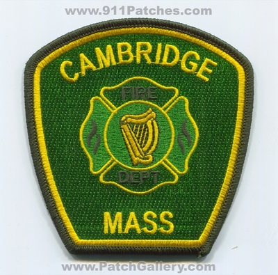 Cambridge Fire Department Irish Patch (Massachusetts)
Scan By: PatchGallery.com
[b]Patch Made By: 911Patches.com[/b]
Keywords: dept.