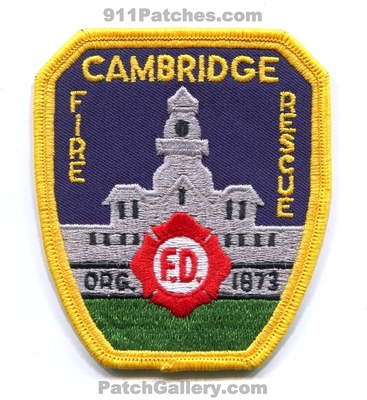 Cambridge Fire Rescue Department Patch (Ohio)
Scan By: PatchGallery.com
Keywords: dept. org. 1873