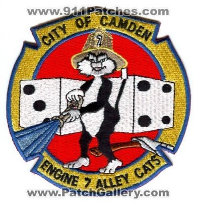 Camden Fire Department Engine 7 (New Jersey)
Scan By: PatchGallery.com
Keywords: dept. city of alley cats