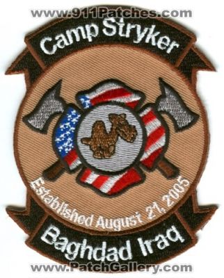 Camp Stryker Fire Department (Iraq)
Scan By: PatchGallery.com
Keywords: dept. baghdad military