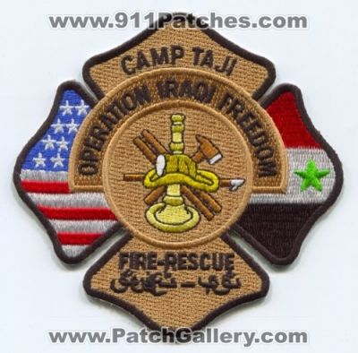 Camp Taji Fire Rescue Department (Iraq)
Scan By: PatchGallery.com
Keywords: dept. operation iraqi freedom oif