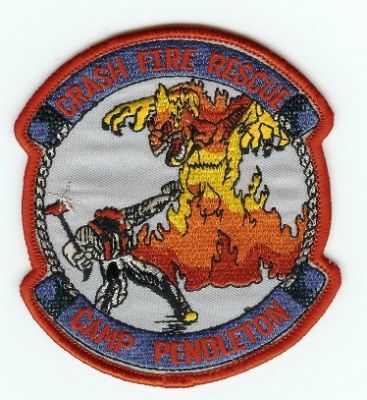 Camp Pendleton Crash Fire Rescue
Thanks to PaulsFirePatches.com for this scan.
Keywords: california cfr arff aircraft usmc marine corps