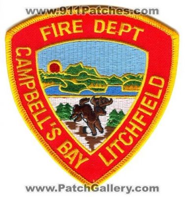 Campbells Bay Litchfield Fire Department Patch (Canada QC)
Scan By: PatchGallery.com
Keywords: dept.