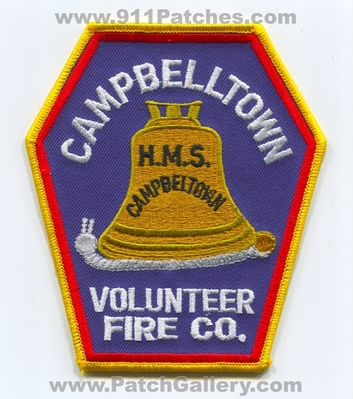 Campbelltown Volunteer Fire Company Patch (Pennsylvania)
Scan By: PatchGallery.com
Keywords: vol. co. department dept. h.m.s. hms