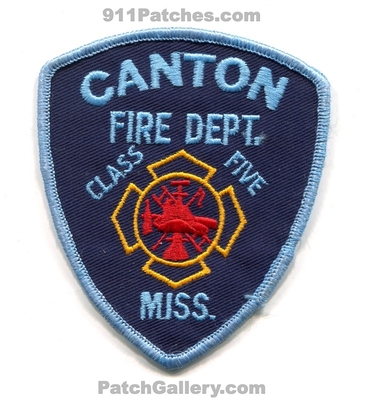 Canton Fire Department Class Five Patch (Mississippi)
Scan By: PatchGallery.com
Keywords: dept. 5 miss.