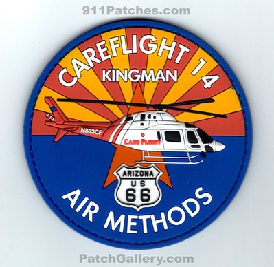 CareFlight 14 Kingman Air Methods EMS Patch (Arizona)
Scan By: PatchGallery.com
Keywords: air ambulance medical helicopter medevac tristate