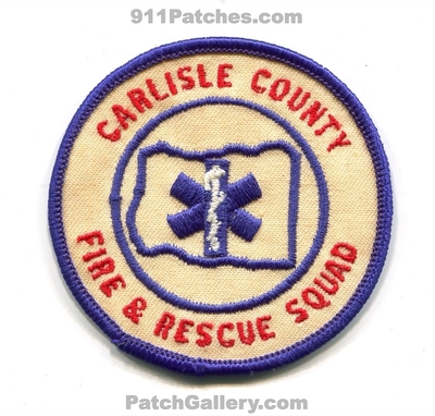Carlisle County Fire Rescue Squad Patch (Kentucky)
Scan By: PatchGallery.com

