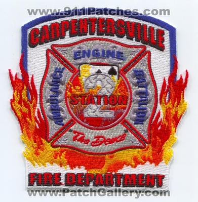 Carpentersville Fire Department Station 2 Patch (Illinois)
Scan By: PatchGallery.com
Keywords: dept. engine ambulance battalion company co. the deuce