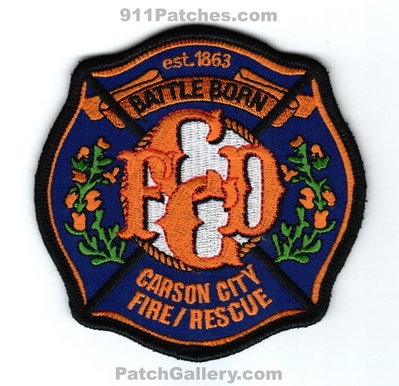 Carson City Fire Rescue Department Patch (Nevada)
Scan By: PatchGallery.com
Keywords: ccfd dept. battle born est. 1863