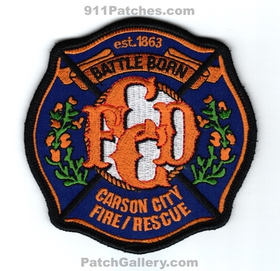 Carson City Fire Rescue Department Patch (Nevada)
Scan By: PatchGallery.com
Keywords: ccfd dept. battle born est. 1863