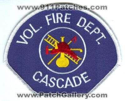 Cascade Volunteer Fire Department Patch (Colorado)
[b]Scan From: Our Collection[/b]
Keywords: vol. dept.