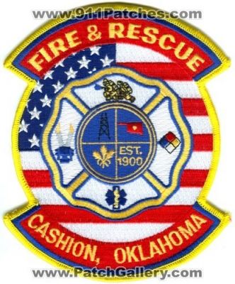 Cashion Fire and Rescue (Oklahoma)
Scan By: PatchGallery.com
Keywords: &