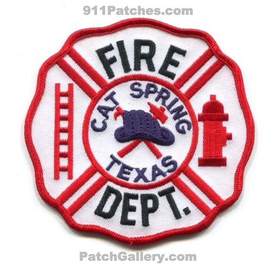 Cat Spring Fire Department Patch (Texas)
Scan By: PatchGallery.com
Keywords: dept.