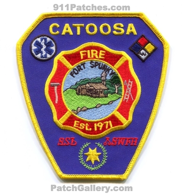 Catoosa Fire Department Patch (Oklahoma)
Scan By: PatchGallery.com
Keywords: dept. est. 1971 fort spunky
