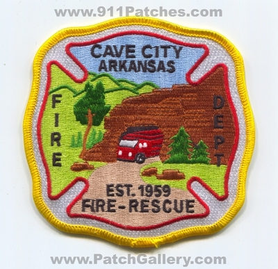 Cave City Fire Rescue Department Patch (Arkansas)
Scan By: PatchGallery.com
Keywords: dept. est. 1959