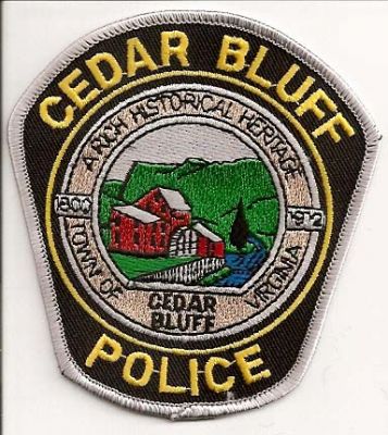 Cedar Bluff Police
Thanks to EmblemAndPatchSales.com for this scan.
Keywords: virginia