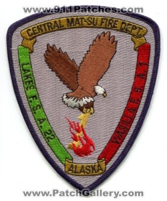 Central Mat-Su Fire Department Patch (Alaska)
Scan By: PatchGallery.com
Keywords: matsu dept. matanuska susitna borough lakes service area fsa f.s.a. 22 wasilla 1