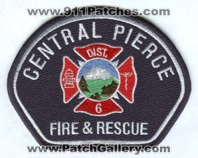 Central Pierce Fire And Rescue District 6 Patch (Washington)
Scan By: PatchGallery.com
Keywords: county co. & dist. number no. #6 department dept.