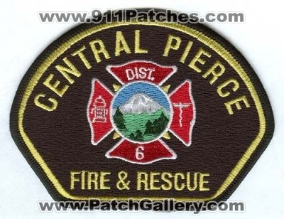 Central Pierce Fire And Rescue District 6 Patch (Washington)
Scan By: PatchGallery.com
Keywords: county co. & dist. number no. #6 department dept.