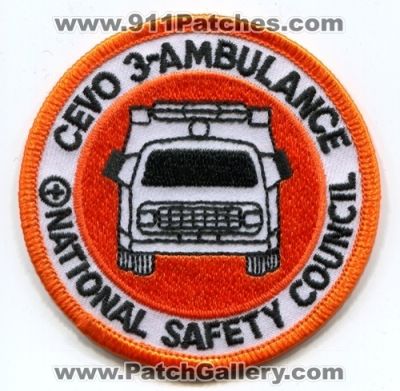 CEVO Coaching the Emergency Vehicle Operator 3 Ambulance EMS Patch (Illinois)
Scan By: PatchGallery.com
Keywords: national safety council