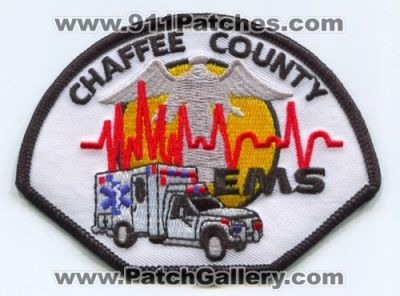 Chaffee County EMS Patch (Colorado)
[b]Scan From: Our Collection[/b]
Keywords: co. emergency medical services ambulance