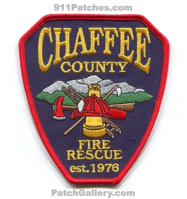 Chaffee County Fire Rescue Department Patch (Colorado)
[b]Scan From: Our Collection[/b]
Keywords: co. dept. est. 1976