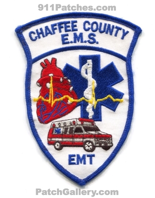 Chaffee County EMS EMT Patch (Colorado)
[b]Scan From: Our Collection[/b]
Keywords: co. emergency medical services technician ambulance
