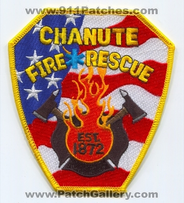 Chanute Fire Rescue Department Patch (Kansas)
Scan By: PatchGallery.com
Keywords: dept. est. 1872