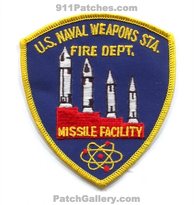 Charleston Naval Weapons Station NWS Missile Facility Fire Department USN Navy Military Patch (South Carolina)
Scan By: PatchGallery.com
Keywords: u.s.n. dept.