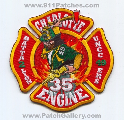 Charlotte Fire Department Engine 35 Battalion 2 Patch (North Carolina)
Scan By: PatchGallery.com
Keywords: Dept. Unccers 49 Company Co. Station