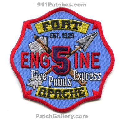 Charlotte Fire Department Engine 5 Patch (North Carolina)
Scan By: PatchGallery.com
Keywords: dept. cfd company co. station fort ft. apache five points express est. 1929