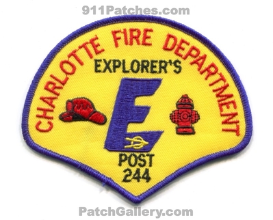 Charlotte Fire Department Explorers Post 244 Patch (North Carolina)
Scan By: PatchGallery.com
