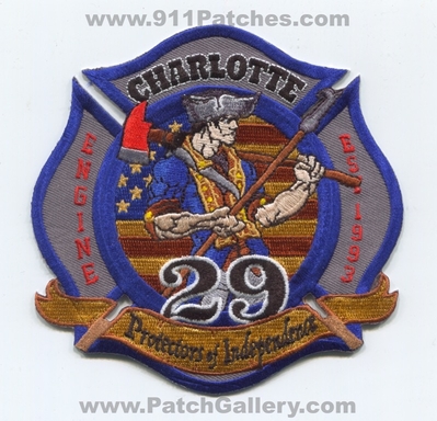 Charlotte Fire Department Station 29 Patch (North Carolina)
Scan By: PatchGallery.com
Keywords: Dept. Engine Company Co. Protectors of Independence