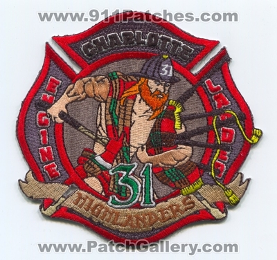 Charlotte Fire Department Station 31 Patch (North Carolina)
Scan By: PatchGallery.com
Keywords: dept. company co. engine ladder highlanders
