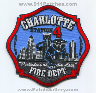Charlotte Fire Department Station 4 Patch (North Carolina)
Scan By: PatchGallery.com
Keywords: dept. cfd c.f.d. company co. engine ladder protectors of the lair panthers