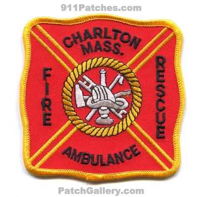 Charlton Fire Rescue Department Ambulance Patch (Massachusetts)
Scan By: PatchGallery.com
Keywords: dept. mass.