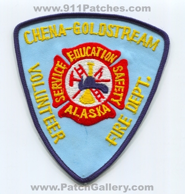 Chena-Goldstream Volunteer Fire Department Patch (Alaska)
Scan By: PatchGallery.com
Keywords: vol. dept. service education safety