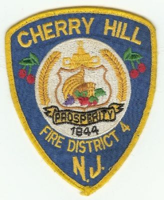Cherry Hill Fire District 4
Thanks to PaulsFirePatches.com for this scan.
Keywords: new jersey