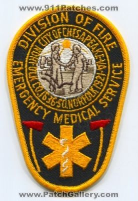 Chesapeake Division of Fire Emergency Medical Services EMS Patch (Virginia)
Scan By: PatchGallery.com
Keywords: city of div. department dept.