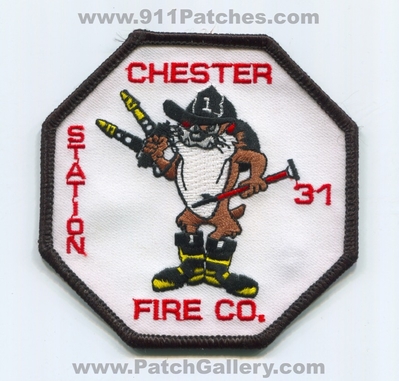 Chester Volunteer Fire Company 1 Station 31 Patch (New Jersey)
Scan By: PatchGallery.com
Keywords: vol. co. number no. #1 department dept. taz