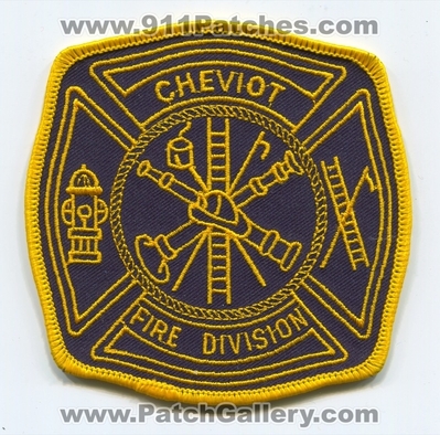 Cheviot Fire Division Patch (Ohio)
Scan By: PatchGallery.com
Keywords: div. department dept.