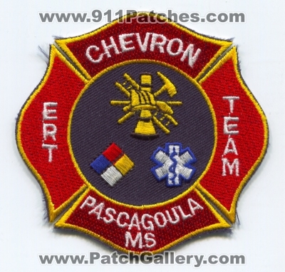 Chevron Emergency Response Team ERT Pascagoula Patch (Mississippi)
Scan By: PatchGallery.com
Keywords: oil gas refinery fire ems hazmat haz-mat department dept. ms