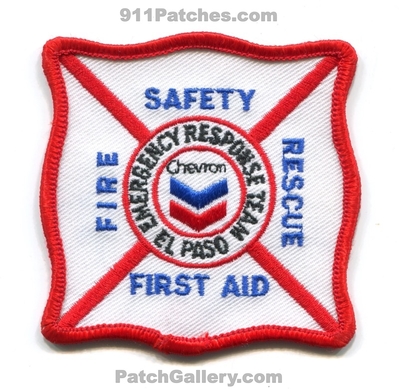 Chevron El Paso Emergency Response Team ERT Fire Patch (Texas)
Scan By: PatchGallery.com
Keywords: oil gas petroleum company co. refinery industrial plant rescue safety first aid