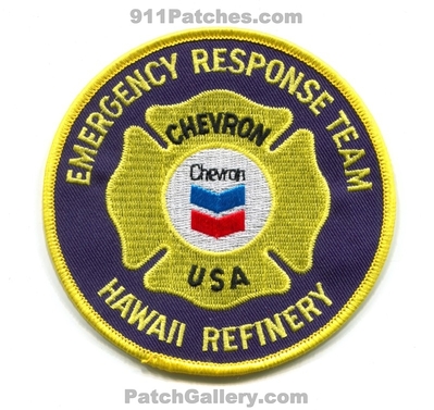 Chevron Hawaii Refinery Emergency Response Team ERT Patch (Hawaii)
Scan By: PatchGallery.com
Keywords: usa fire department dept. hazardous materials hazmat haz-mat ems oil gas petroleum industrial plant