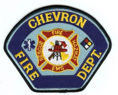 Chevron Fire Dept
Thanks to PaulsFirePatches.com for this scan.
Keywords: california department rescue ems hazmat haz mat