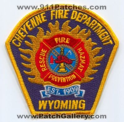 Cheyenne Fire Department (Wyoming)
Scan By: PatchGallery.com
Keywords: Dept. rescue hazmat haz-mat prevention