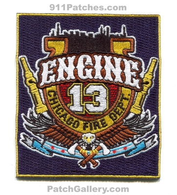 Chicago Fire Department Engine 13 Patch (Illinois)
Scan By: PatchGallery.com
Keywords: dept. cfd c.f.d. company co. station