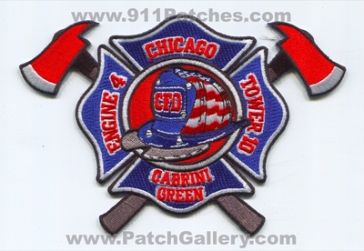 Chicago Fire Department Engine 4 Tower 10 Patch (Illinois)
Scan By: PatchGallery.com
Keywords: dept. cfd c.f.d. company co. station cabrini green